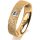 Ring 14 Karat Gelbgold 5.0 mm kristallmatt 1 Brillant G vs 0,090ct