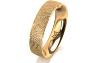 Ring 18 Karat Gelbgold 5.0 mm kristallmatt