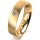 Ring 18 Karat Gelbgold 5.0 mm sandmatt 1 Brillant G vs 0,050ct