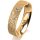 Ring 18 Karat Gelbgold 5.0 mm kristallmatt 3 Brillanten G vs Gesamt 0,040ct