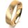 Ring 18 Karat Gelbgold 5.0 mm sandmatt 5 Brillanten G vs Gesamt 0,035ct