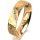 Ring 18 Karat Gelbgold 5.0 mm diamantmatt 5 Brillanten G vs Gesamt 0,035ct