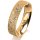 Ring 18 Karat Gelbgold 5.0 mm kristallmatt 5 Brillanten G vs Gesamt 0,055ct