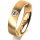 Ring 18 Karat Gelbgold 5.0 mm längsmatt 1 Brillant G vs 0,090ct