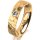 Ring 18 Karat Gelbgold 5.0 mm diamantmatt 1 Brillant G vs 0,090ct