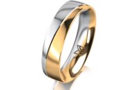 Ring 14 Karat Gelb-/Weissgold 5.0 mm poliert