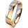 Ring 14 Karat Gelb-/Weissgold 5.0 mm poliert 1 Brillant G vs 0,050ct