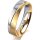 Ring 18 Karat Gelb-/Weissgold 5.0 mm sandmatt