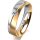 Ring 18 Karat Gelb-/Weissgold 5.0 mm l&auml;ngsmatt 1 Brillant G vs 0,050ct