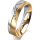 Ring 18 Karat Gelb-/Weissgold 5.0 mm l&auml;ngsmatt 5 Brillanten G vs Gesamt 0,035ct