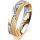 Ring 18 Karat Gelb-/Weissgold 5.0 mm kreismatt 5 Brillanten G vs Gesamt 0,035ct