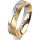 Ring 18 Karat Gelb-/Weissgold 5.0 mm sandmatt 5 Brillanten G vs Gesamt 0,035ct