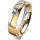 Ring 18 Karat Gelb-/Weissgold 5.0 mm poliert 1 Brillant G vs 0,090ct