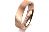 Ring 14 Karat Rotgold 5.0 mm sandmatt