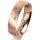 Ring 14 Karat Rotgold 5.0 mm sandmatt 3 Brillanten G vs Gesamt 0,040ct