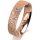 Ring 14 Karat Rotgold 5.0 mm kristallmatt 3 Brillanten G vs Gesamt 0,040ct