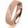 Ring 14 Karat Rotgold 5.0 mm kreismatt 5 Brillanten G vs Gesamt 0,035ct