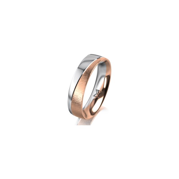 Ring 14 Karat Rot-/Weissgold 5.0 mm sandmatt