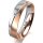 Ring 14 Karat Rot-/Weissgold 5.0 mm l&auml;ngsmatt 1 Brillant G vs 0,025ct