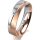 Ring 14 Karat Rot-/Weissgold 5.0 mm sandmatt 1 Brillant G vs 0,025ct