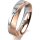 Ring 14 Karat Rot-/Weissgold 5.0 mm sandmatt 1 Brillant G vs 0,050ct