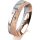 Ring 14 Karat Rot-/Weissgold 5.0 mm kreismatt 3 Brillanten G vs Gesamt 0,040ct
