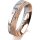 Ring 14 Karat Rot-/Weissgold 5.0 mm kristallmatt 3 Brillanten G vs Gesamt 0,040ct