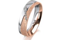 Ring 14 Karat Rot-/Weissgold 5.0 mm kreismatt 5...