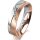 Ring 14 Karat Rot-/Weissgold 5.0 mm sandmatt 5 Brillanten G vs Gesamt 0,035ct