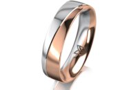 Ring 18 Karat Rot-/Weissgold 5.0 mm poliert