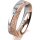 Ring 18 Karat Rot-/Weissgold 5.0 mm kristallmatt 1 Brillant G vs 0,025ct