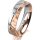Ring 18 Karat Rot-/Weissgold 5.0 mm diamantmatt 1 Brillant G vs 0,025ct