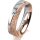 Ring 18 Karat Rot-/Weissgold 5.0 mm kristallmatt 1 Brillant G vs 0,050ct