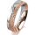 Ring 18 Karat Rot-/Weissgold 5.0 mm kristallmatt 5 Brillanten G vs Gesamt 0,035ct