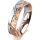 Ring 18 Karat Rot-/Weissgold 5.0 mm diamantmatt 5 Brillanten G vs Gesamt 0,035ct