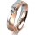 Ring 18 Karat Rot-/Weissgold 5.0 mm längsmatt 1 Brillant G vs 0,090ct