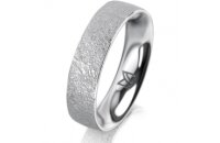 Ring 14 Karat Weissgold 5.0 mm kreismatt