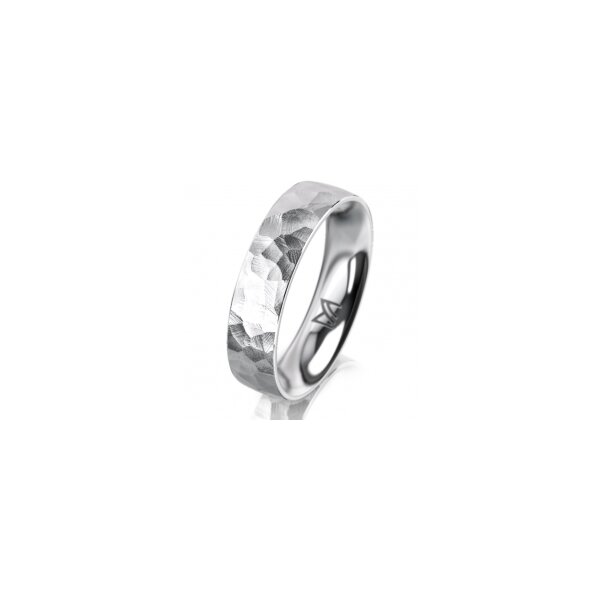 Ring 14 Karat Weissgold 5.0 mm diamantmatt