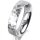 Ring 14 Karat Weissgold 5.0 mm diamantmatt