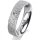 Ring 14 Karat Weissgold 5.0 mm kristallmatt 1 Brillant G vs 0,025ct