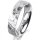 Ring 14 Karat Weissgold 5.0 mm diamantmatt 1 Brillant G vs 0,025ct