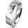 Ring 14 Karat Weissgold 5.0 mm poliert 3 Brillanten G vs Gesamt 0,040ct