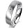 Ring 14 Karat Weissgold 5.0 mm l&auml;ngsmatt 5 Brillanten G vs Gesamt 0,035ct