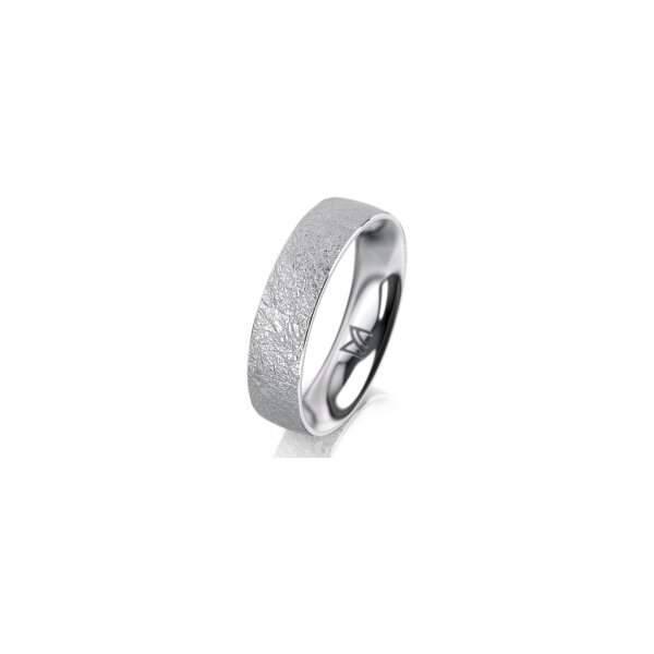 Ring 18 Karat Weissgold 5.0 mm kreismatt