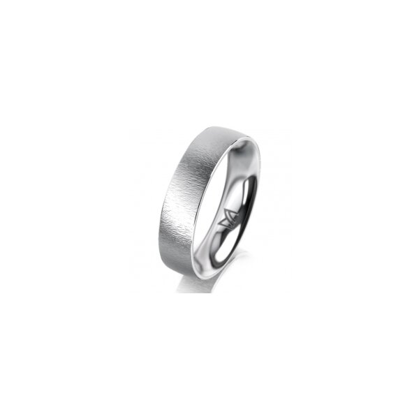 Ring 18 Karat Weissgold 5.0 mm sandmatt