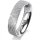 Ring 18 Karat Weissgold 5.0 mm kristallmatt
