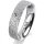 Ring 18 Karat Weissgold 5.0 mm kristallmatt 1 Brillant G vs 0,050ct