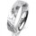 Ring 18 Karat Weissgold 5.0 mm diamantmatt 1 Brillant G vs 0,050ct