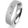 Ring 18 Karat Weissgold 5.0 mm kreismatt 3 Brillanten G vs Gesamt 0,040ct