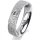 Ring 18 Karat Weissgold 5.0 mm kristallmatt 1 Brillant G vs 0,090ct